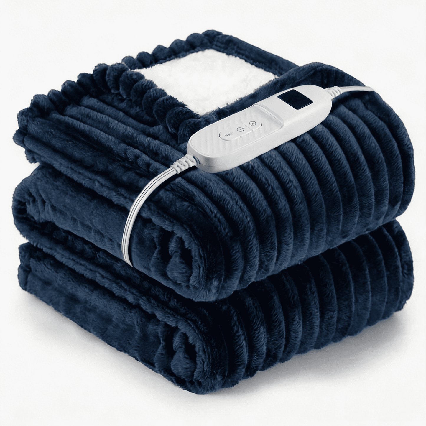Electric Heated Blanket Twin size - 62"x84" Heating Blanket with 8 hours Auto-off, 10 Level Over-heat Protection, Soft Flannel