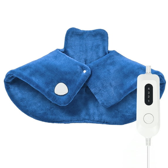 Cowin Electric Heat Pad for Neck and Shoulders, Heating Pad with 4 Heat Settings & Auto Shut Off, Machine Washable Heating Pad, Gifts for Family, Blue