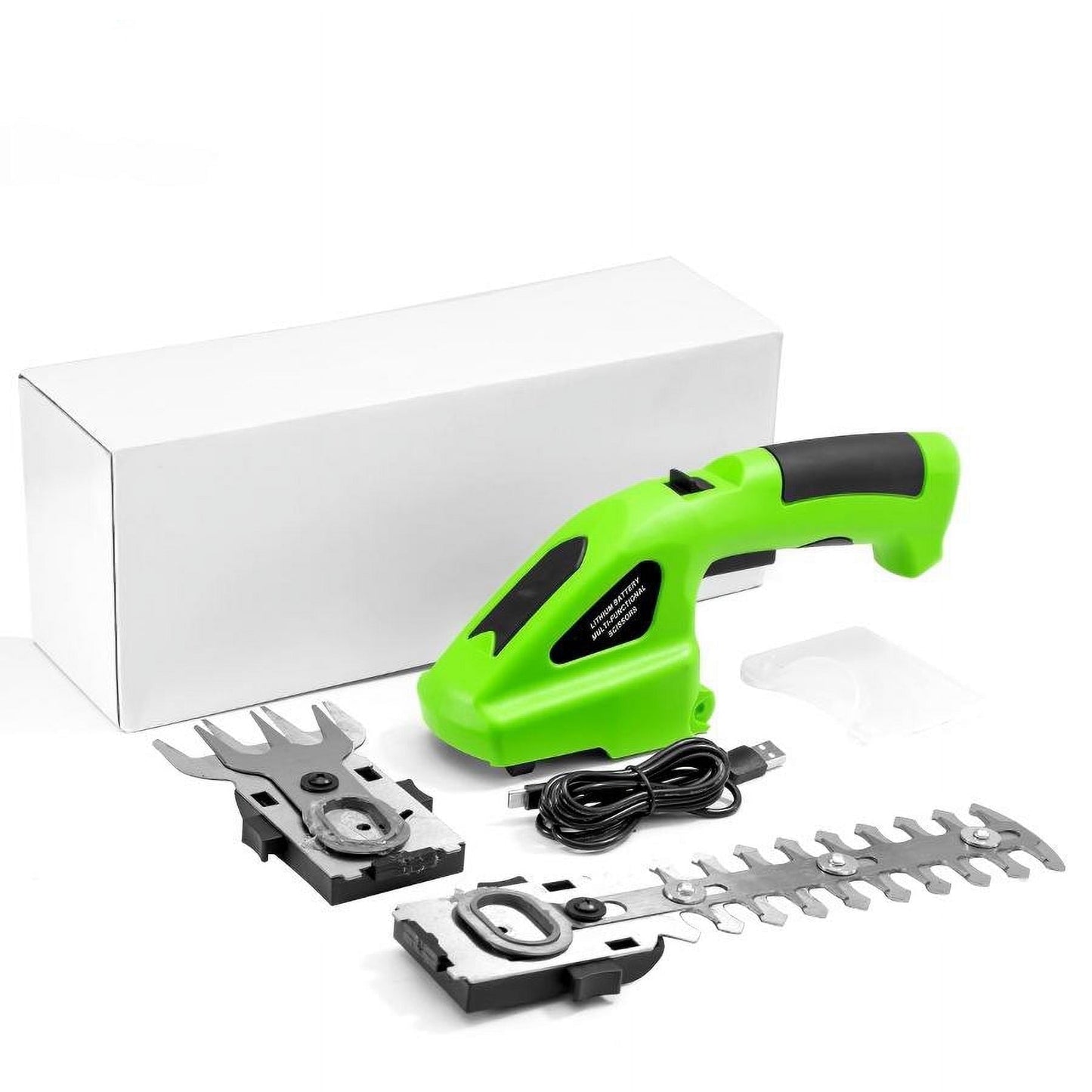 Cordless Grass Shear & Shrubbery Trimmer, 2 in 1 Handheld 7.2V Rechargeable Grass Trimmer Hedge Shears/Grass Cutter