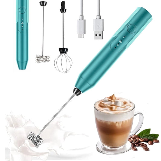 Cowin Milk Frother Wand Drink Mixer - Handheld Milk Frother Electric Whisk - Easy-Clean Stainless Steel Frother Wand & Mini Blender - Electric Coffee Frother for Milk Coffee Lattes