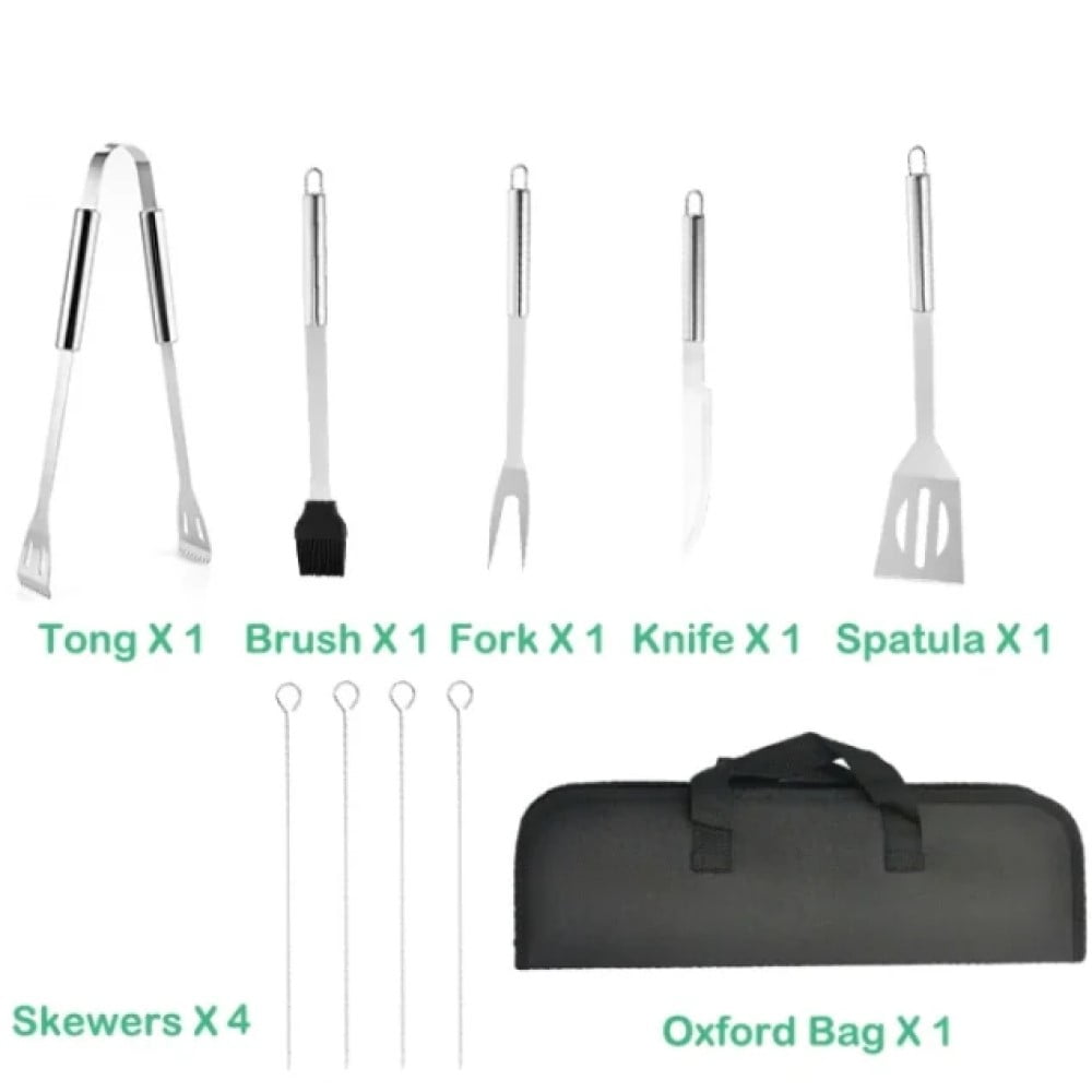 Grilling Accessories BBQ Grill Tools Set, 9 Pieces Stainless Steel Grill Kit with Case, Barbecue Utensil Tool