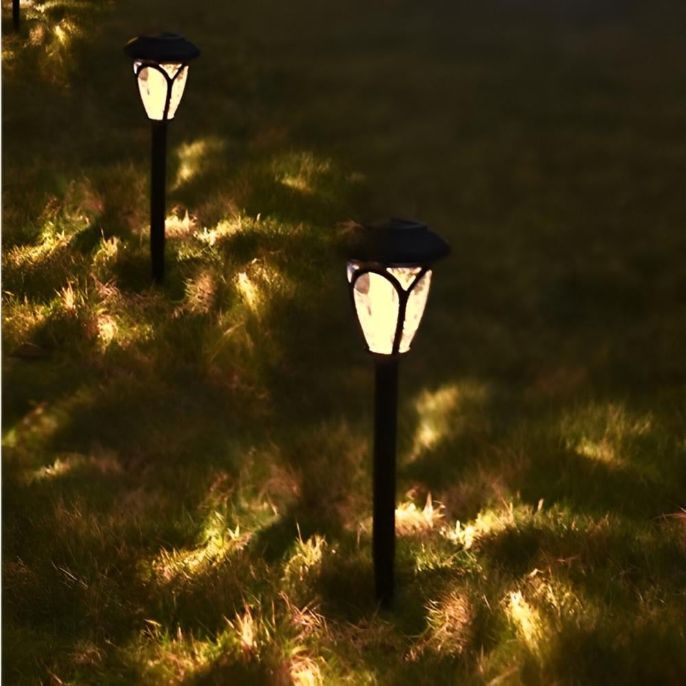 Maraawa 12 Packs Solar Pathway Ground LED Lights 12 Hrs Landscape Waterproof Garden Lighting for Yard Patio Walkway Outdoor, Warm White