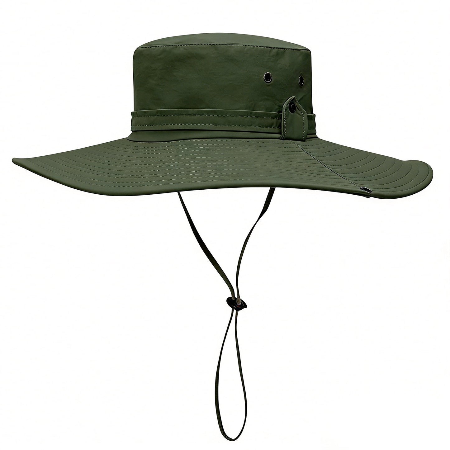 Cowin Sun Hat for Men Sun Protection Wide Brim Bucket Hat Waterproof Breathable Packable Boonie Hat for Fishing Green