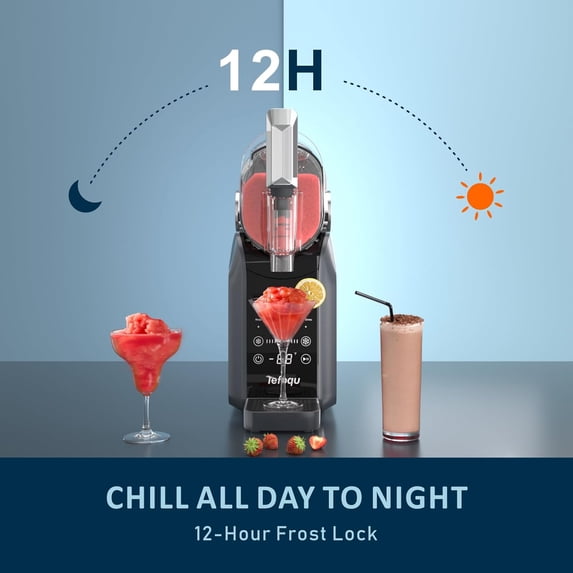 Slushie Machine, Frozen Drink Maker with 7 Preset Programs, No Ice Required for Frozen Margaritas, Slushies and Milkshakes