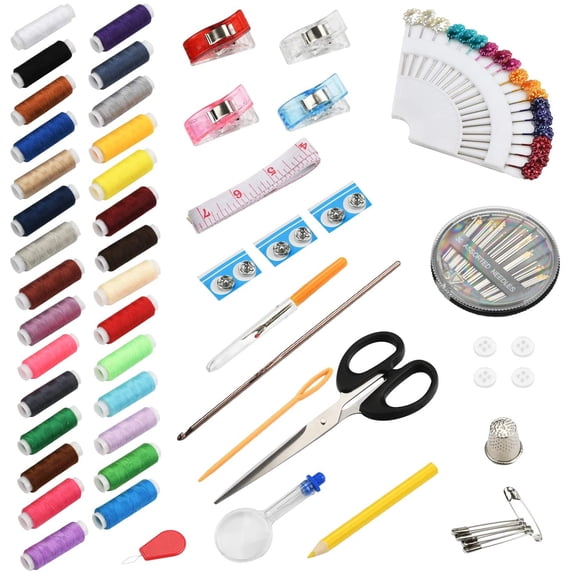 Sewing Kit for Adults, 112 Pcs Sewing Supplies for Home Travel and Emergency, Sewing Repair Kits Gift for Beginners Traveler Emergency