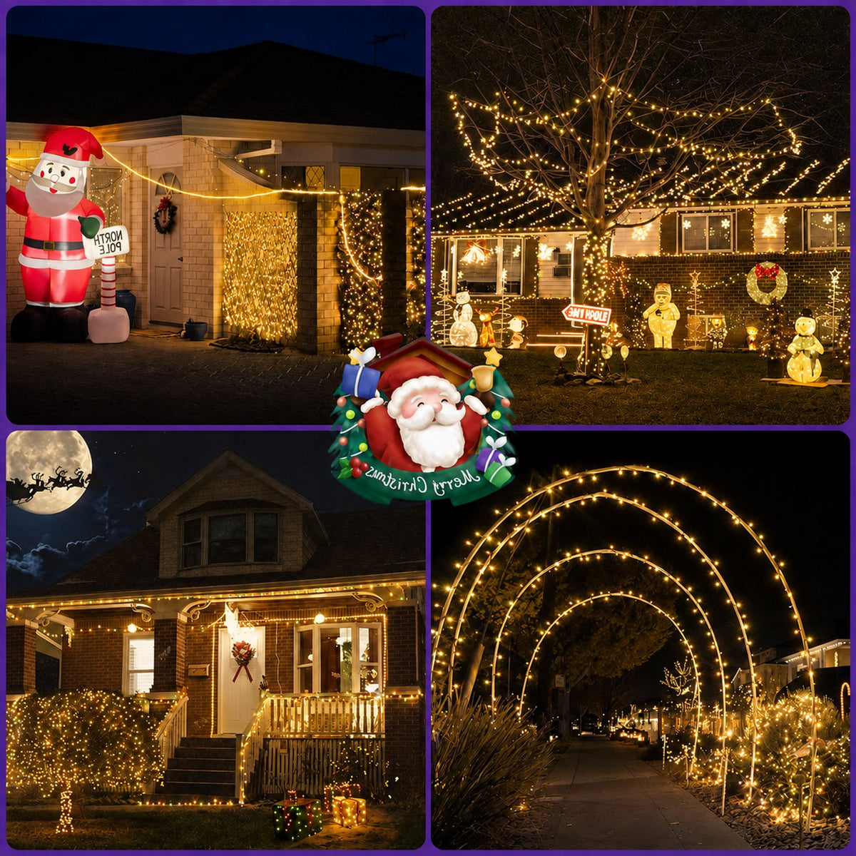 Cowin 200 Christmas LED Solar String Lights for Outside, 75ft 8 Modes Solar Christmas Lights