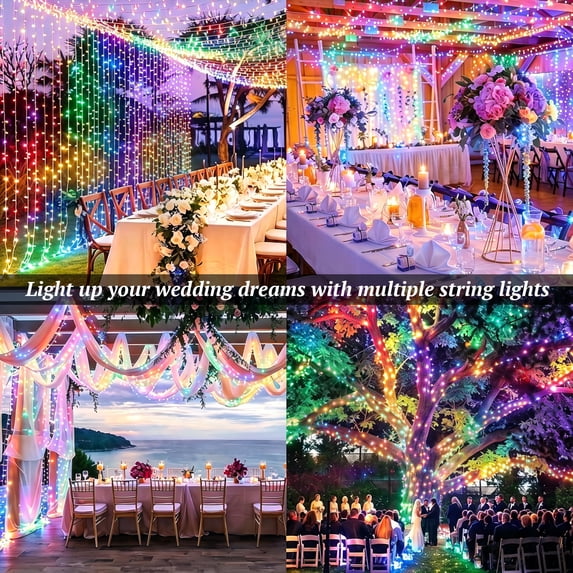 Cowin 168FT Christmas Lights Outdoor 8 Modes Indoor String Lights for Outside Multicolor