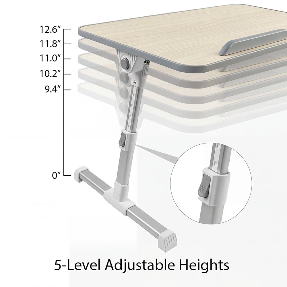 COWIN Laptop Desk Table, Adjustable Laptop Stand, Foldable Lap Desks 20.5×11.82 in (Beige)