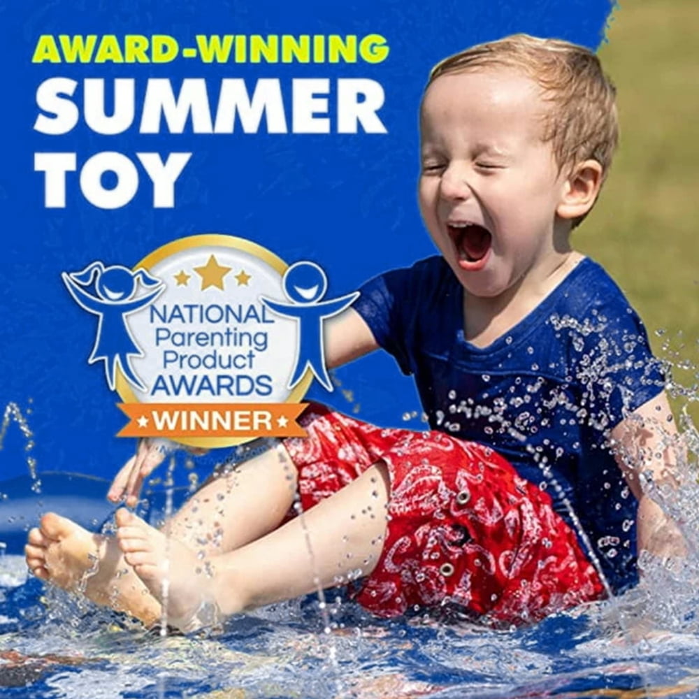 Splash Pad, Sprinkler for Kids and Wading Pool for Learning – Dog Sprinkler Pool, 67’’ Inflatable Water Summer Toys – Outdoor Play Mat for Babies & Toddlers，Blue
