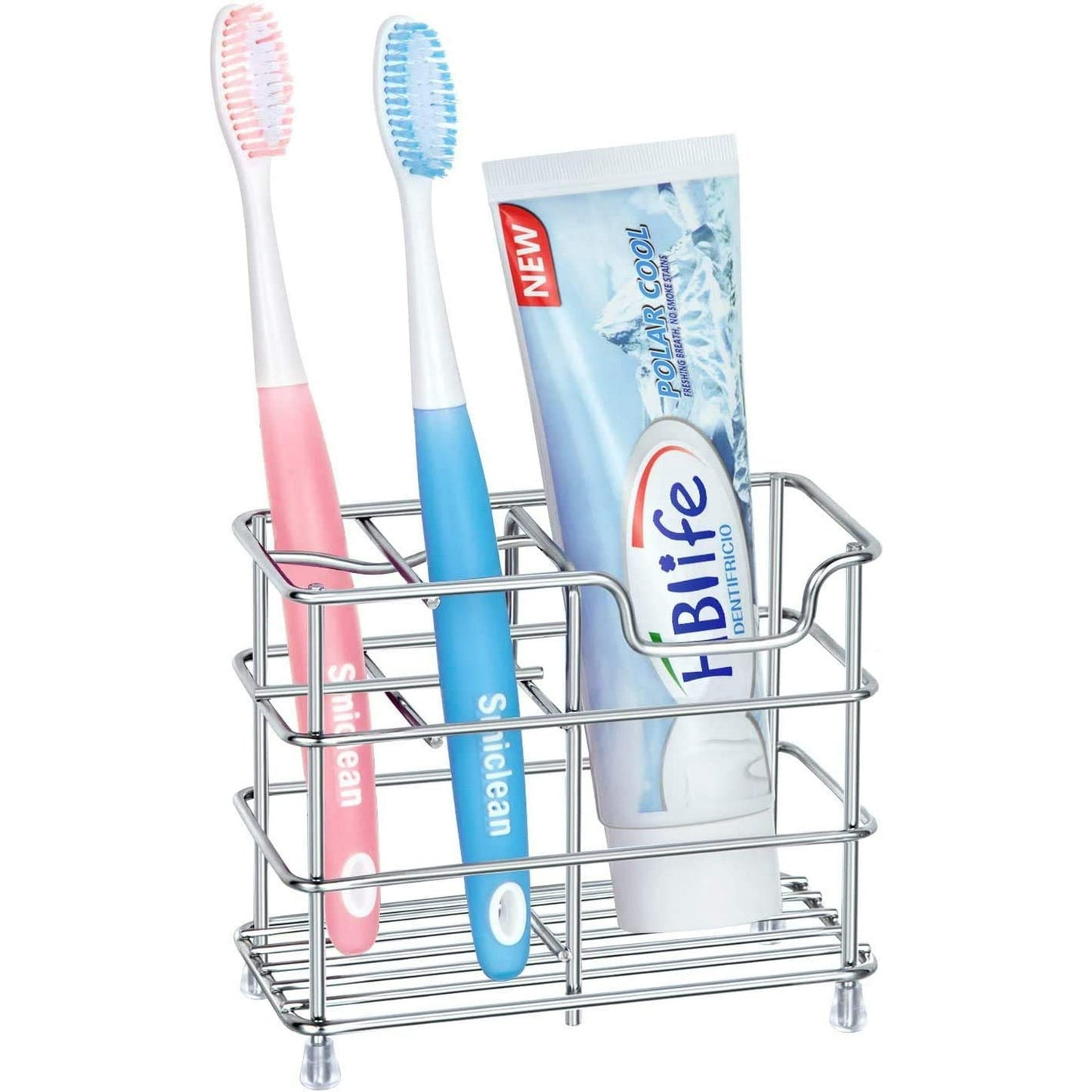 Stainless Steel Bathroom Toothbrush Holder Toothpaste Holder