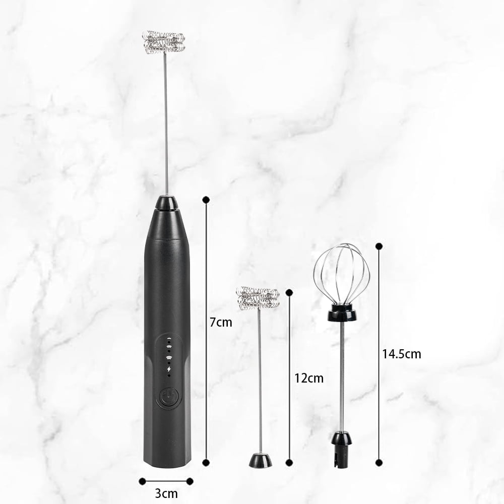 Cowin Milk Frother Wand Drink Mixer - Handheld Milk Frother Electric Whisk - Easy-Clean Stainless Steel Frother Wand & Mini Blender - Electric Coffee Frother for Milk Coffee Lattes