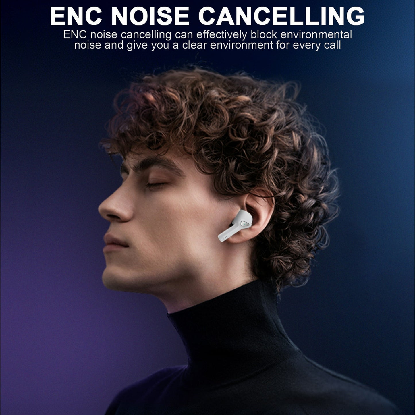 True Wireless Bluetooth Earbuds with Smart LED Display Charging Case , Bluetooth 5.3 Earbuds in-Ear TWS Stereo Headphones, IPX7 Waterproof in Ear Earphones, White