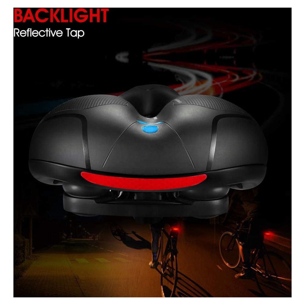 Comfortable Bike Seat Cushion -Bicycle Seat for Men Women with Dual Shock Absorbing Ball Memory Foam Waterproof Bicycle Saddle Universal Fit for Stationary/Exercise/Indoor/Mountain/Road Bikes