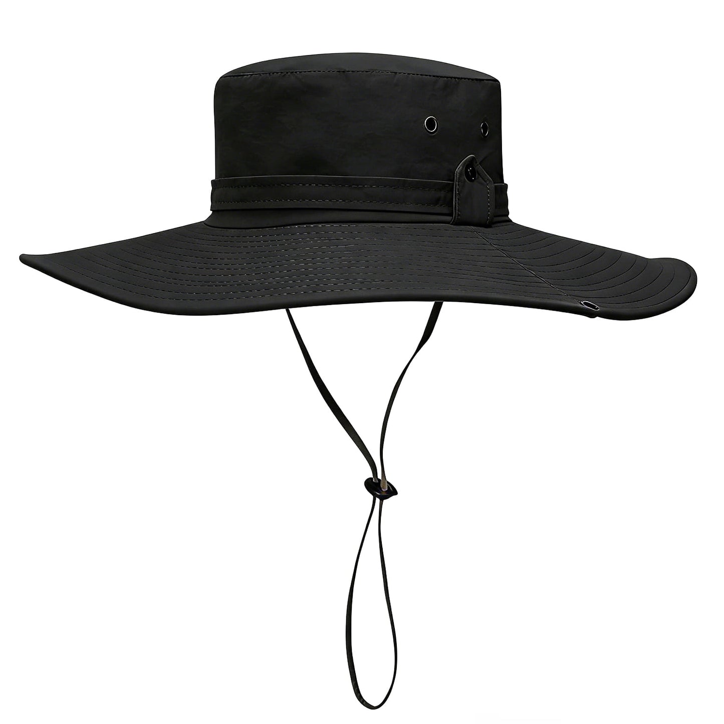 Cowin Sun Hat for Men Sun Protection Wide Brim Bucket Hat Waterproof Breathable Packable Boonie Hat for Fishing Black