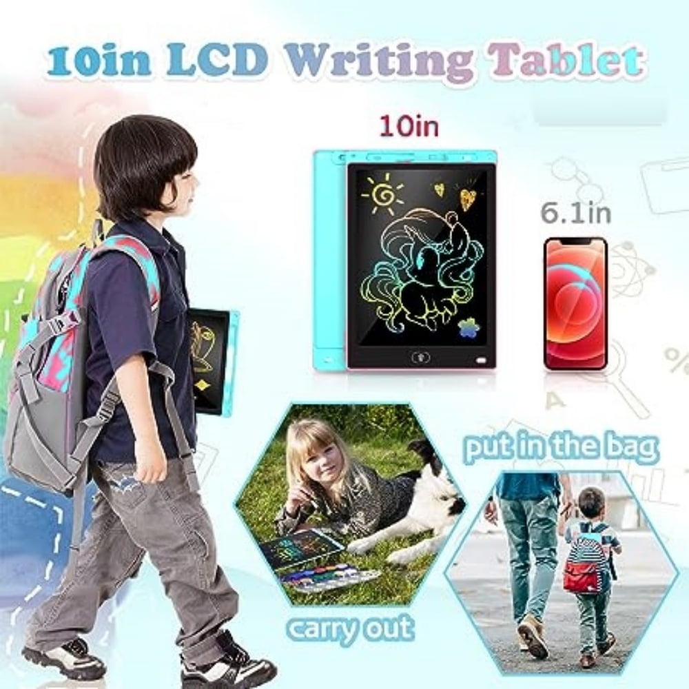 2 Pack LCD Writing Tablet for Kids 10 inch,Doodle Board, Preschool Toys for 3+ Kids