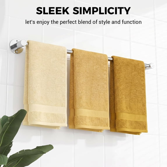 Towel Rack for Bathroom - 20'' Rustproof Towel Holder, Sturdy Towel Bar Wall Mounted, Space-Saving Towel Hanger, Bathroom Accessories, Home Decor, Apparment Essentials, Silver