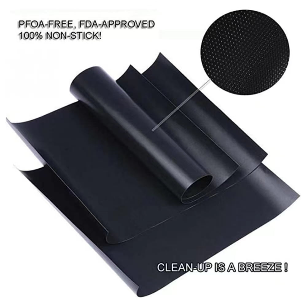 Aedavey BBQ Grill Mat Set of 5 Baking Mats Resuable Non-Stick Works on Electric Grill Gas Charcoal BBQ 15.75 x 13 inch