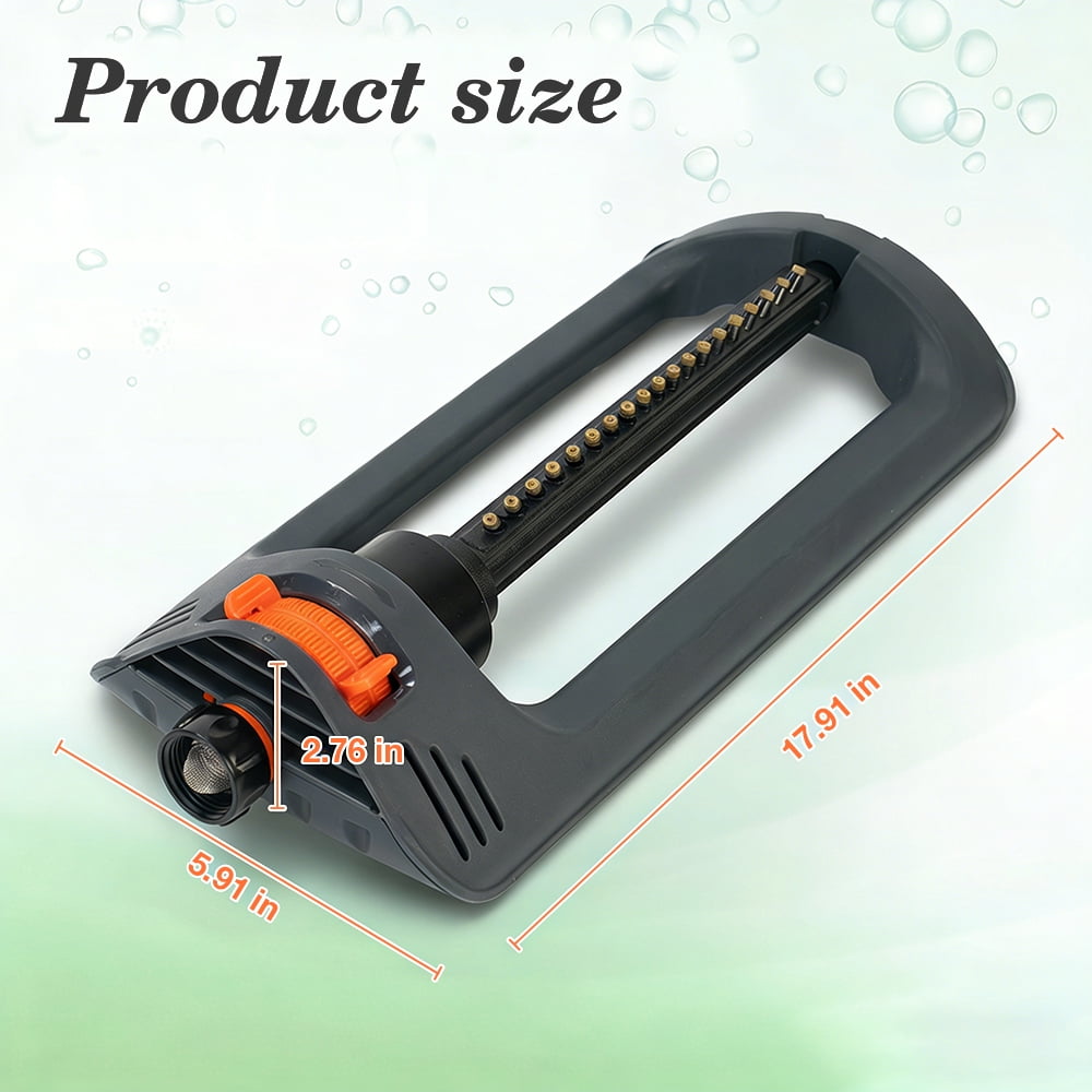 Lawn Sprinkler 19 Hole Nozzles 4 Spray Modes for Yard, Garden Water Oscillating Sprinkler with Spray Jet Cleaning Needle