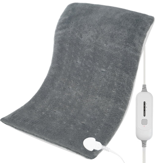 12" x 24" Heating Pad for Back Neck and Shoulder Pain Relief with 3 Heat Settings, Auto Shut Off, Machine Washable, Grey