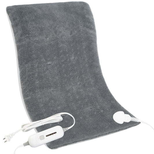 Cowin 12''x24'' Weighted Heating Pad for Back Shoulders, Fast-Heating, Soft Machine Wash Fabric with 3 Heat Settings, Auto Shut Off, Gray